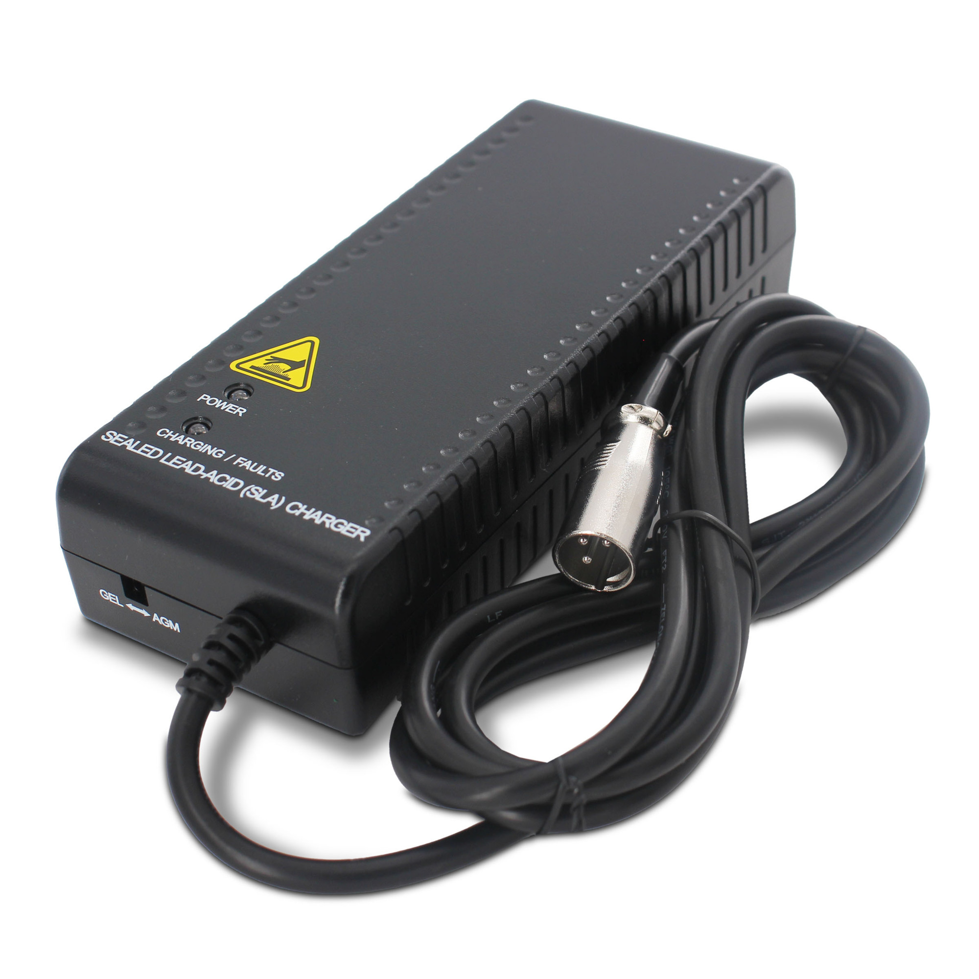 UPG, 24V 3.5AH 3-Stage AGM/GEL Charger w/ USA Cordset, Volts 24 Max. Amps 3.5 Model# 24BC3500T-4